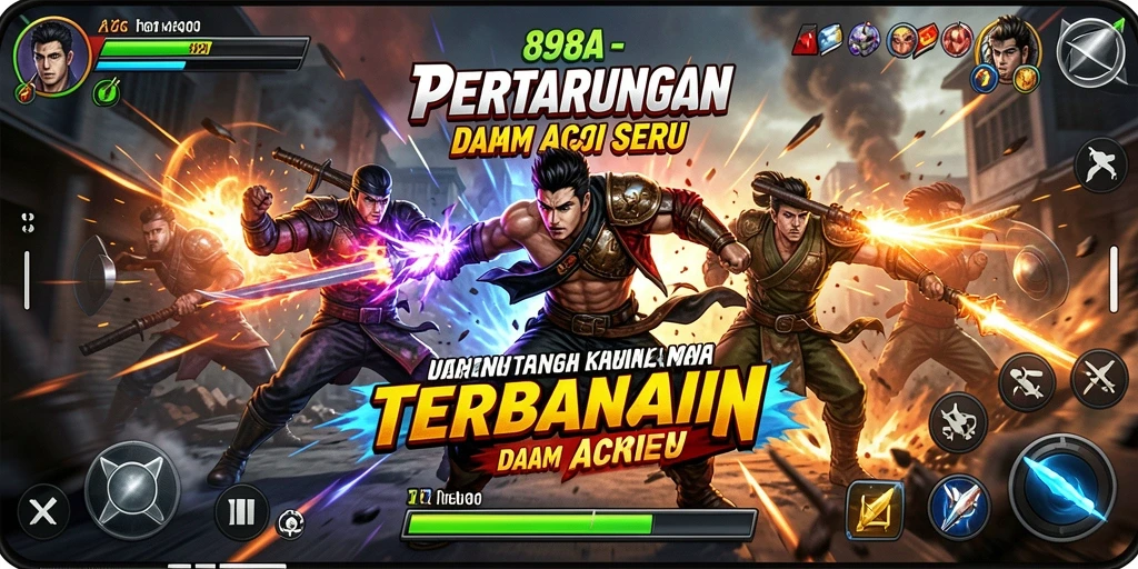 Tangkapan layar gameplay 898A dengan aksi menegangkan.
