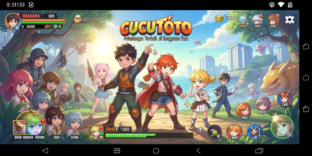 Tampilan menarik dari gameplay CUCUTOTO dengan karakter Anime.