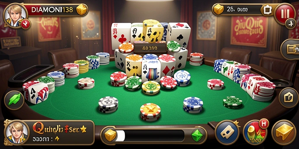 Tampilan gameplay QiuQiu yang menarik dan interaktif.