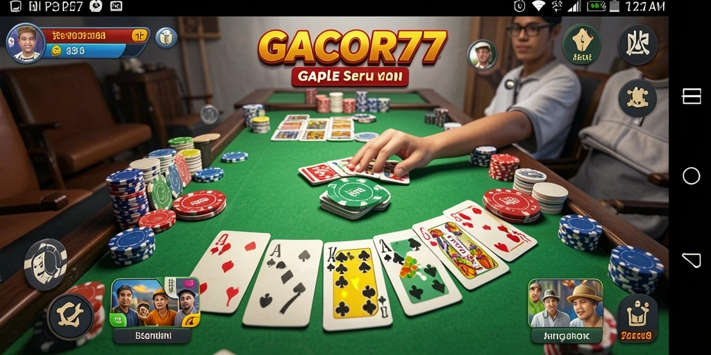 Tampilan permainan Gaple yang menarik dan interaktif di GACOR77.
