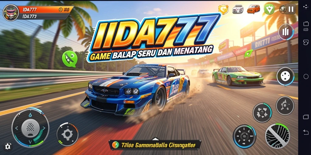 Tampilan gameplay balapan yang seru dan mendebarkan di IDA777.