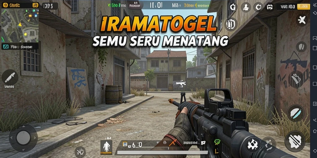 Tangkapan layar yang menunjukkan aksi seru dalam gameplay FPS IRAMATOGEL.