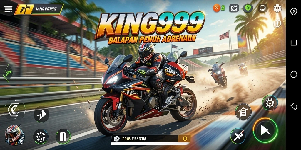 Tangkapan layar KING999 menunjukkan balapan motor yang mendebarkan dan penuh aksi.