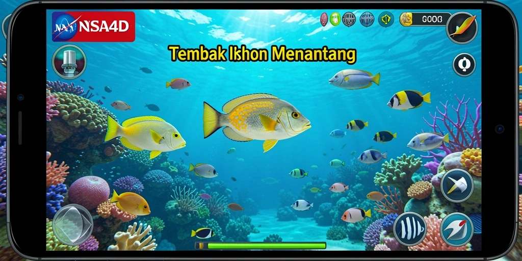 Gameplay menarik dari NASA4D yang menampilkan aksi menembak ikan.
