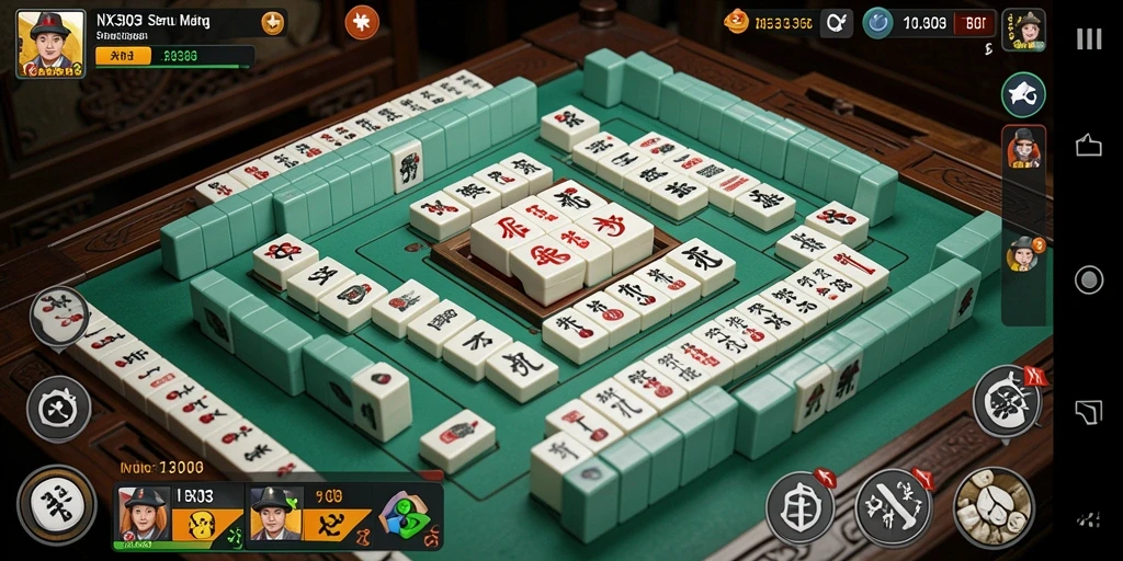 Gameplay NX303 Mahjong yang menantang dan menarik.