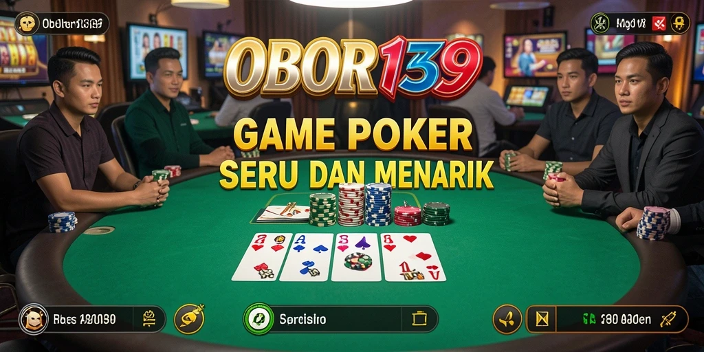 Screenshot OBOR138 menunjukkan gameplay Poker yang seru dan kompetitif.