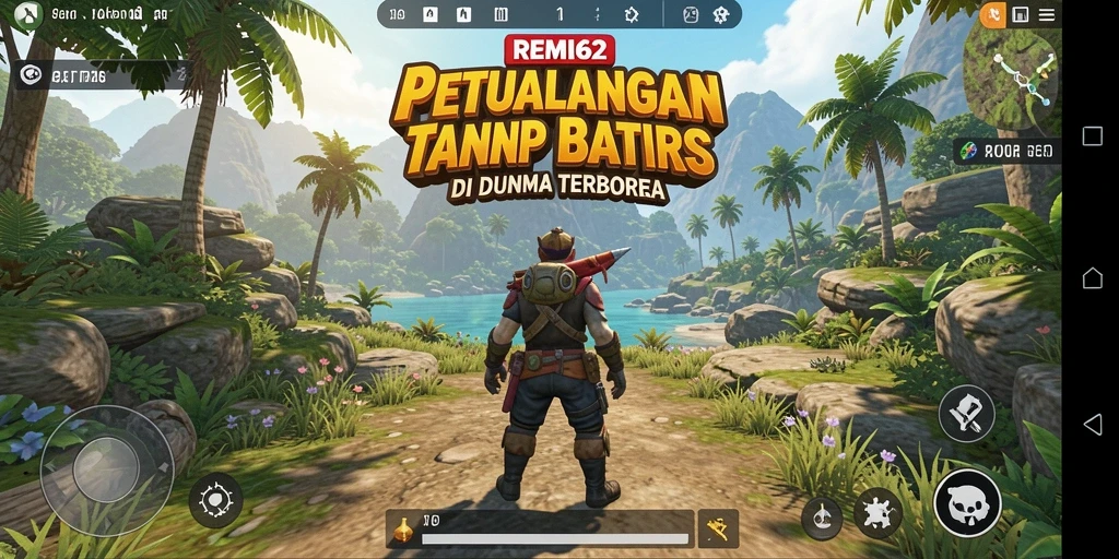 Tampilan menarik dari gameplay <strong>REMI62</strong> yang menunjukkan dunia terbuka.