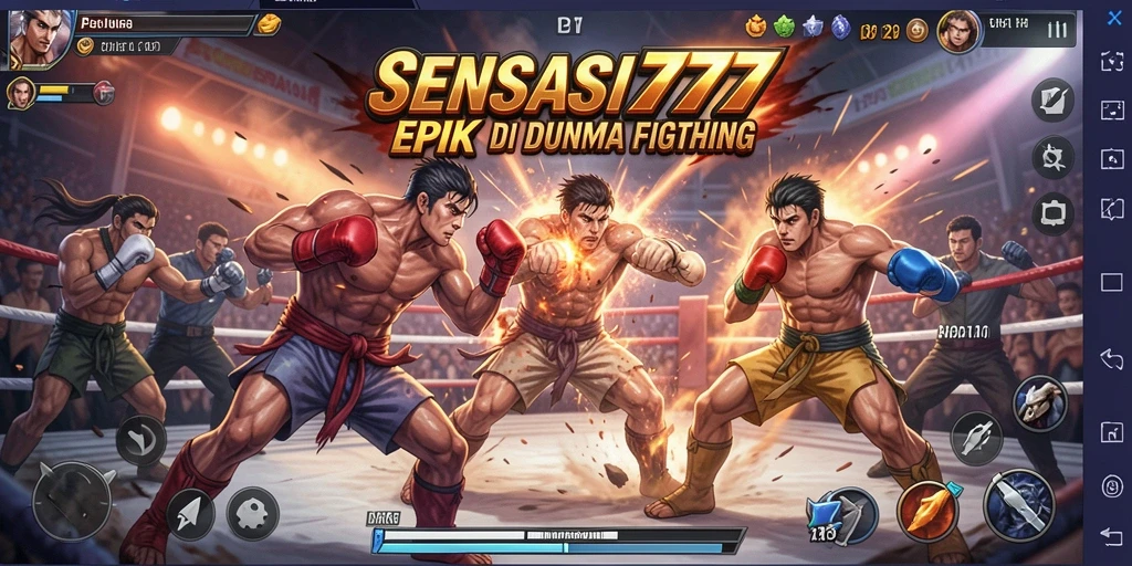 Tampilan aksi pertarungan epik dalam SENSASI777
